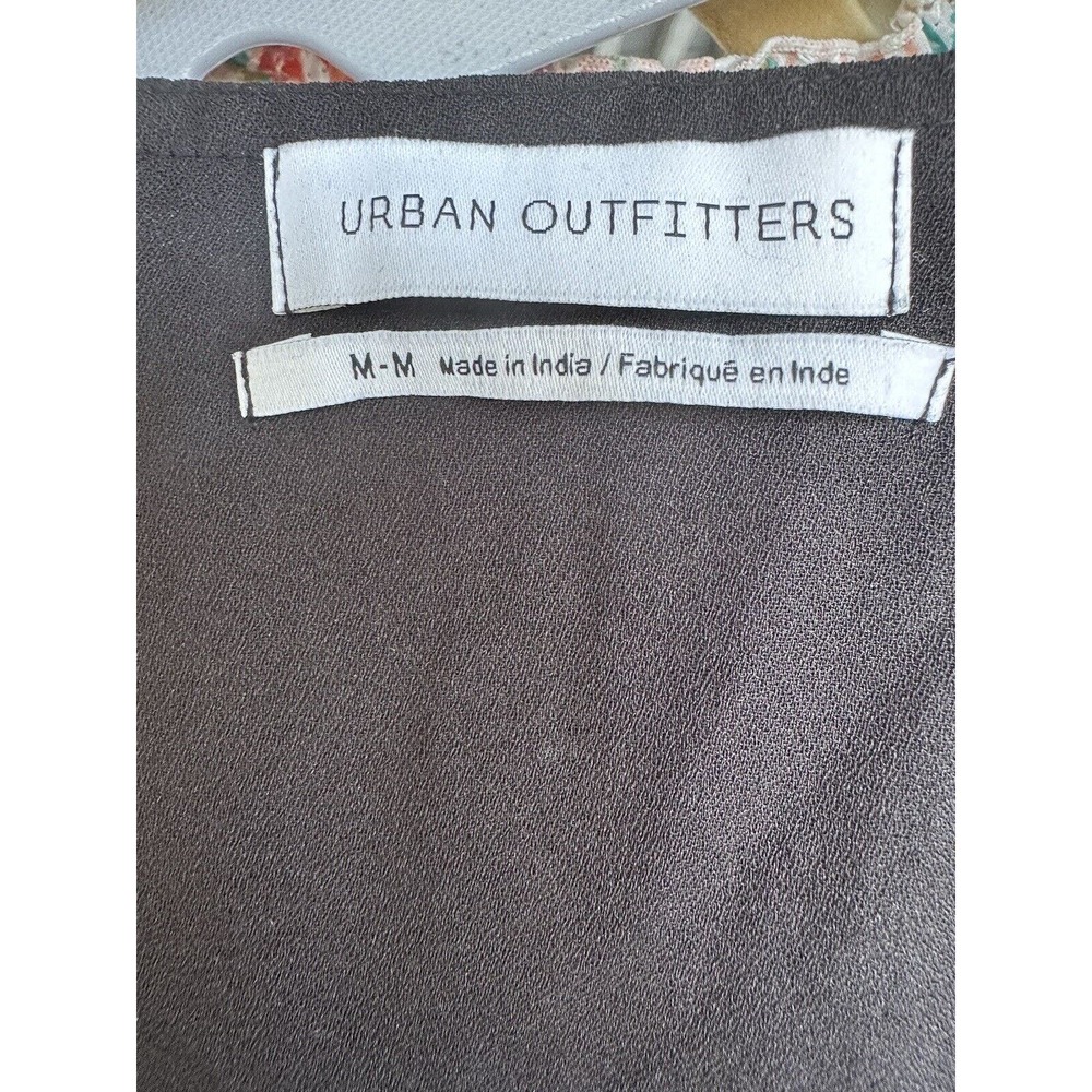 Urban Outfitters Rosalee V-Neck Flutter Sleeves A-line Mini Dress Black Sz M - Picture 14 of 16